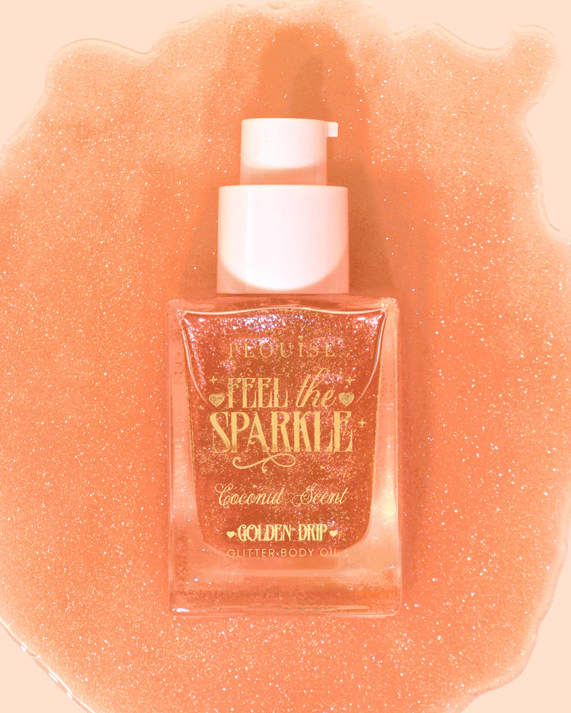 Aceite corporal con purpurina de diamante Feel The Sparkle de P.Louise - Golden Drip