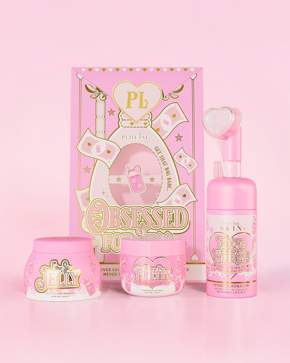 P.Louise Obsessed For Less pink lemonade skincare bundle
