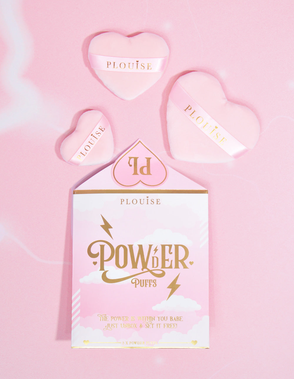 Heart-Shaped Powder Puffs Set