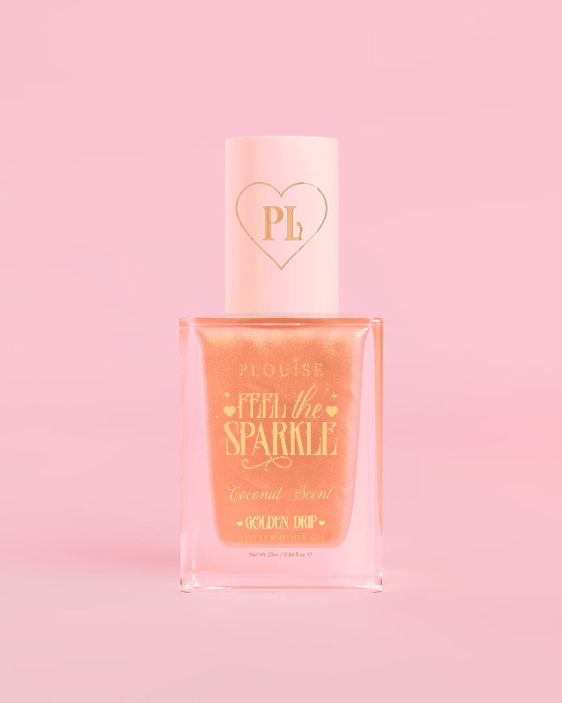 Aceite corporal con purpurina de diamante Feel The Sparkle de P.Louise - Golden Drip
