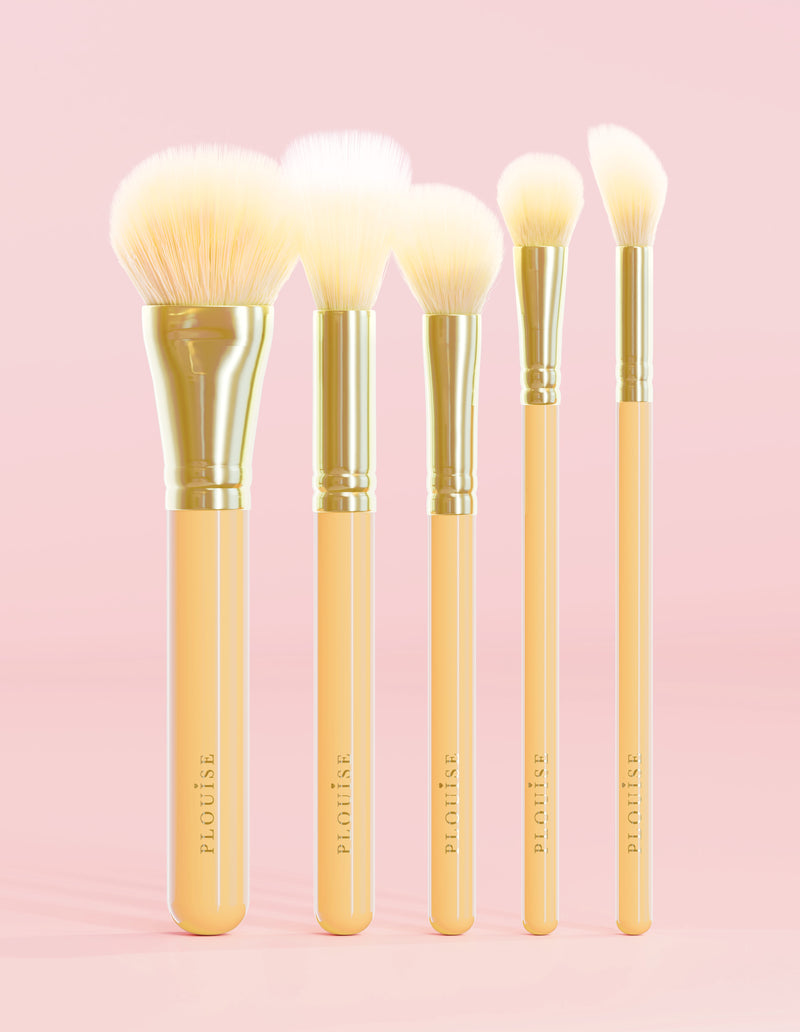 Contour Crunch 5-Piece Yellow Face Brush Set