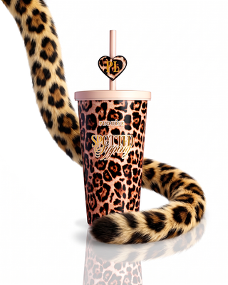 Cheetah Spotted Sipping 600ml Stainless Steel Tumbler Cup - PRE-ORDER