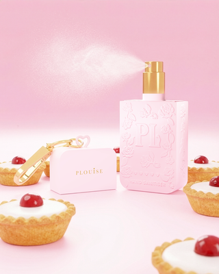 Pink P.Louise hand sanitizer spray in cherry bakewell