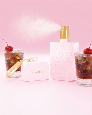 Pink P.Louise hand sanitizer spray in cherry cola