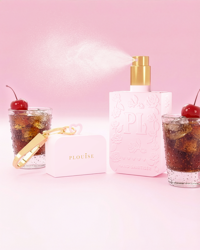 Pink P.Louise cherry cola hand sanitizer