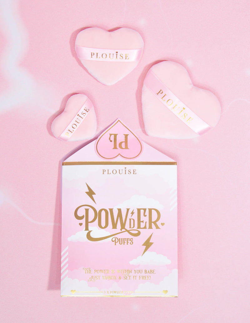 Heart-Shaped Powder Puffs Set