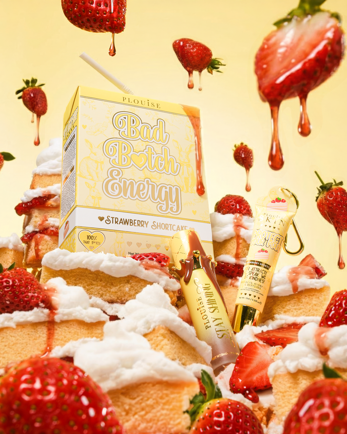 Yellow P.Louise strawberry shortcake bad bitch energy lip duo