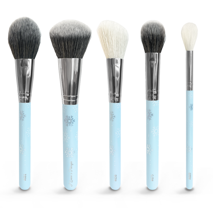 P.Louise x Mikayla 10-Piece Blue Face & Eye Brush Set