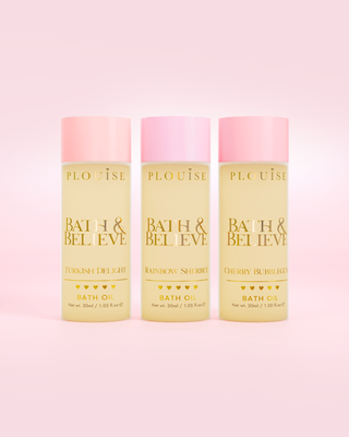 Three bottle of P.Louise Bath And Believe Bath Oil Set
