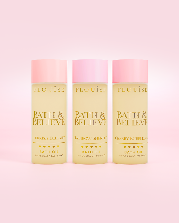 Three bottle of P.Louise Bath And Believe Bath Oil Set
